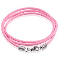 LGT Jewels waxkoord ketting Roze - 2.5mm-65cm