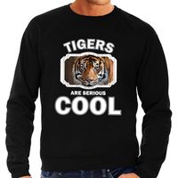Dieren tijger sweater zwart heren - tigers are cool trui