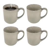 Secret de gourmet Koffiemok - 4x - lichtgroen - keramiek - 420 ml - beker