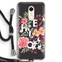 Hello in flowers: Xiaomi Redmi 5 Transparant Hoesje met koord