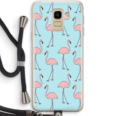 Anything Flamingoes: Samsung Galaxy J6 (2018) Transparant Hoesje met koord