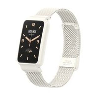 Milanese bandje met case - Wit - Xiaomi Smart band 7 Pro