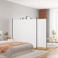 Kamerscherm met 3 panelen 525x180 cm stof wit - thumbnail