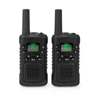Nedis wltk0610bk walkie talkie set 2 handsets tot 6 km frequentiekanalen: 8 ptt / vox tot 3 uur koptelefoonoutput 2 headsets zwart
