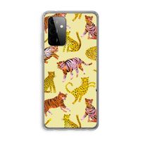 Cute Tigers and Leopards: Samsung Galaxy A72 Transparant Hoesje