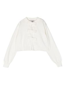 Simonetta cardigan à détail de nœud - Blanc