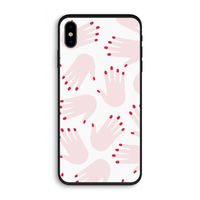 Hands pink: iPhone XS Biologisch afbreekbaar hoesje