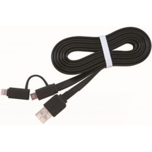 Gembird CC-USB2-AMLM2-1M USB-kabel USB A Micro-USB B/Lightning Zwart