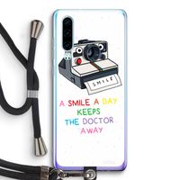 Smile: Huawei P30 Transparant Hoesje met koord