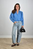 Greek Archaic Kori blouse S25K-340614 blue raf