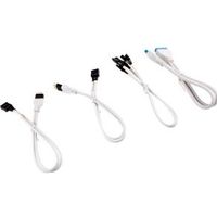 Corsair Premium Sleeved I/O Cable Extension Kit, White - thumbnail