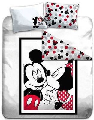 Disney Minnie Mouse Dekbedovertrek Kiss - Katoen