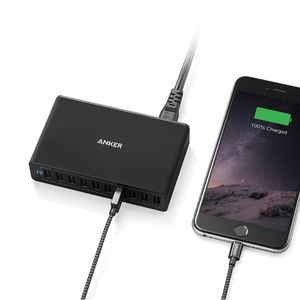 PowerPort 10 - Mobiele oplader - 10 poorten - 60W - zwart