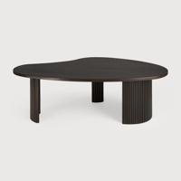 Ethnicraft Organische Salontafel 'Boomerang' Gevernist Mahoniehout, 126 x 74cm, kleur Donkerbruin