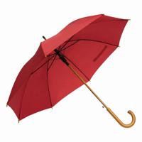 Rainmaster Paraplu - houten handvat - rood scherm - D103 cm - kinderen en volwassenen