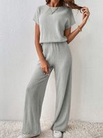 Casual Plain Loose Two-Piece Set - thumbnail