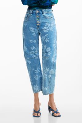 Jeans met bloemen - BLUE - 34 Jeans met bloemen - BLUE - 34