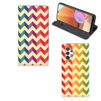 Samsung Galaxy A32 4G | A32 5G Enterprise Editie | Hoesje met Magneet | Zigzag Multi Color