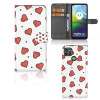 Motorola Moto G9 Power | Telefoon Hoesje | Hearts | Portemonnee hoesje