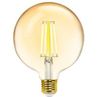 Slimme LED Lamp G125 - 6W E27 - Wifi en Bluetooth - Kleur Aanpasbaar - Amber Glas