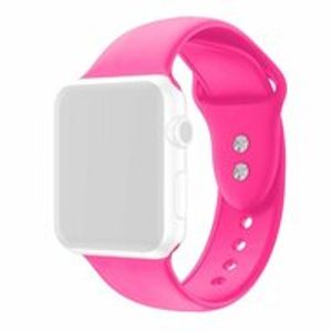 Siliconen sportbandje - Roze - Dubbele druksluiting - Geschikt voor Apple Watch 42mm / 44mm / 45mm / 49mm