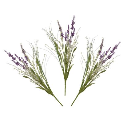 Kunstbloemen boeket lavendel - 5x stelen - kunststof - lila paars - 4 x 13 x H75 cm Kunstbloemen boeket lavendel - 5x stelen - kunststof - lila paars - 4 x 13 x H75 cm