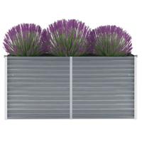 Plantenbak verhoogd 160x40x77 cm gegalvaniseerd staal grijs - thumbnail