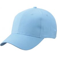 Baseball cap 6-panel licht blauw voor volwassenen   -