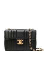 CHANEL Pre-Owned sac porté épaule Mademoiselle Classic Flap Jumbo (1995) - Noir