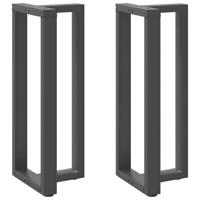 Bartafelpoten 2 st T-vormig 50x35x(100-101) cm staal antraciet