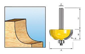 Makita Accessoires Holprofielfr+lag HM R4 S8 - D-11449