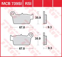 TRW Remblokken, en remschoenen voor de moto, MCB739SI Sinter offroad