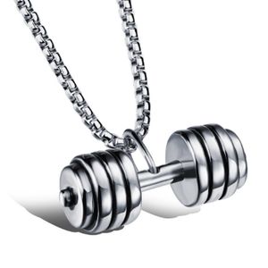 Mendes heren kettinghanger Dumbbell Silver