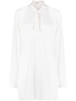 Yohji Yamamoto chemise à col lavallière - Blanc