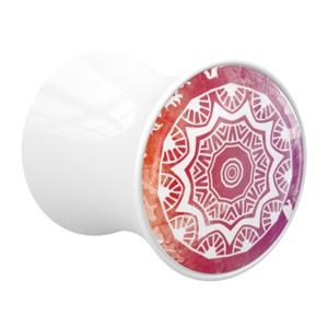 Double Flared Plug met Mandala-design Acryl Tunnels & Plugs