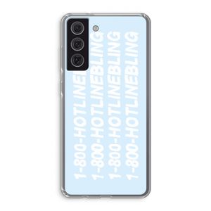 Hotline bling blue: Samsung Galaxy S21 FE Transparant Hoesje