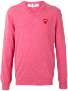 Comme Des Garçons Play pull à col v - Rose