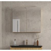 Saniclass Holz Base Spiegelkast - 80x70cm - eiken SW773979