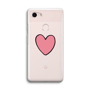 Hartje: Google Pixel 3 Transparant Hoesje