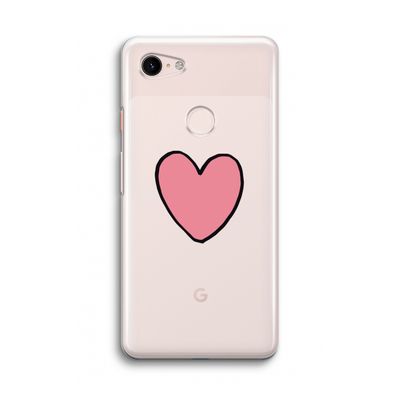 Hartje: Google Pixel 3 Transparant Hoesje