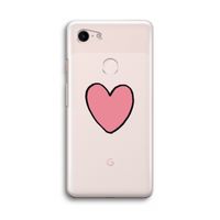 Hartje: Google Pixel 3 Transparant Hoesje