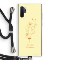 No rain no flowers: Samsung Galaxy Note 10 Plus Transparant Hoesje met koord