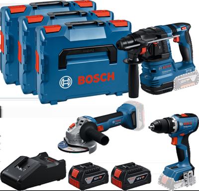 Bosch Blauw Accutoolkit 3 Toolkit 18V (2x GBA 18V 5.0Ah, lader GAL 18V-40, GSR 18V-65, GBH 18V-22, GWS 18V-8) - 0615A5009G