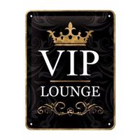 Muurdecoratie VIP Lounge bordje 15 x 20 cm   -