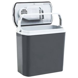 The Living Store Draagbare Thermo-elektrische Koelbox - 20 liter - Grijs/Wit - PP - 39.6 x 23.7 x 42.6 cm -