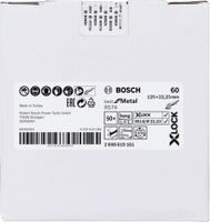 Bosch Accessoires X-LOCK Fiberschijf, 125mm, G 60, R574, Best for Metal - 1 stuk(s) - 2608619161 - thumbnail