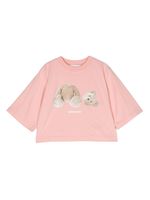 Palm Angels Kids haut crop à logo imprimé - Rose