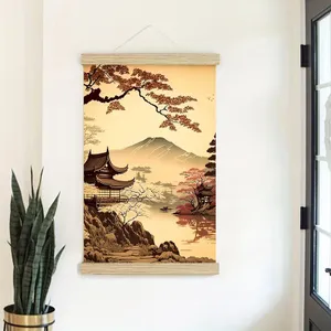 Muurschildering op Canvas - Japans Landschap - 20x30 cm - Home & Living - Spiritueelboek.nl