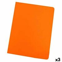 Set of Subfolders Elba Oranje A4 50 Onderdelen (3 Stuks)