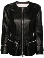 DSQUARED2 veste de moto Proper en cuir - Noir - thumbnail